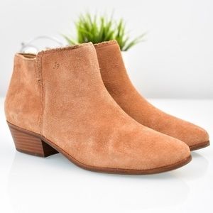 Jack Rogers tan bailee suede ankle boots/booties 9
